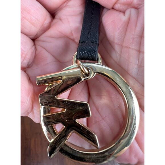 Michael Kors Black Nylon Purse Bag Tote Crossbody or Shoulder Gold Hardware - Picture 7 of 13